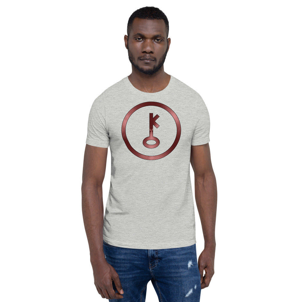 Metallic Zodiac Circle - Crimson Chiron - Short-sleeve unisex t-shirt