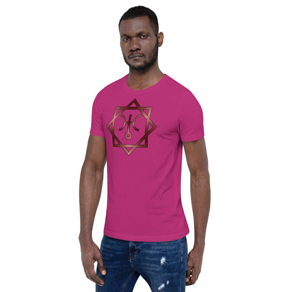 Metallic Zodiac Double-Box - Crimson Uranus - Short-sleeve unisex t-shirt