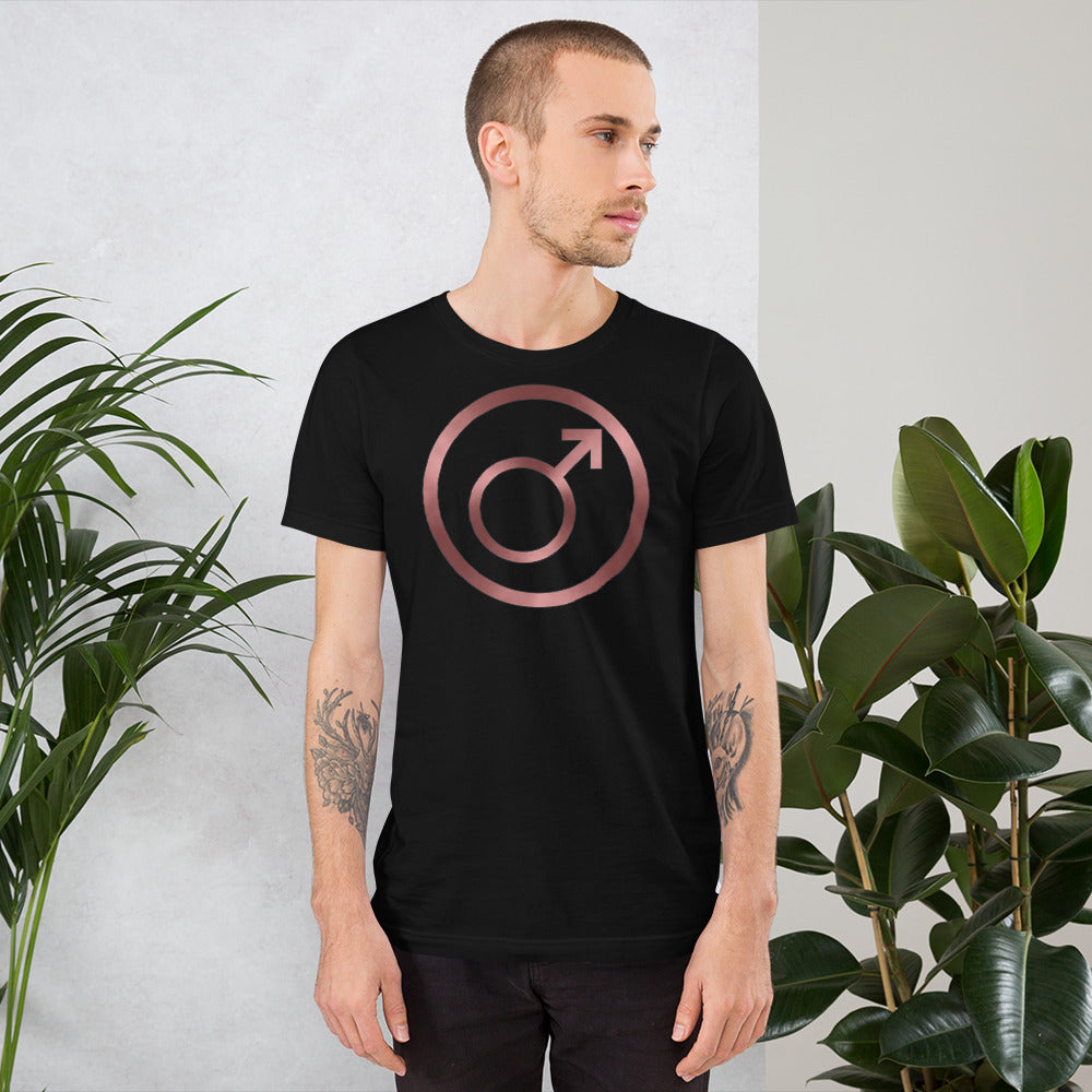 Metallic Zodiac Circle - Crimson Mars - Short-sleeve unisex t-shirt