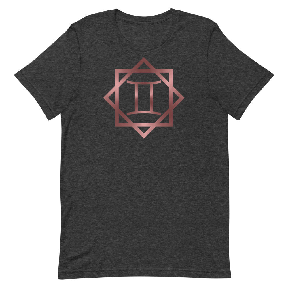 Metallic Zodiac Double-Box - Crimson Gemini - Short-sleeve unisex t-shirt