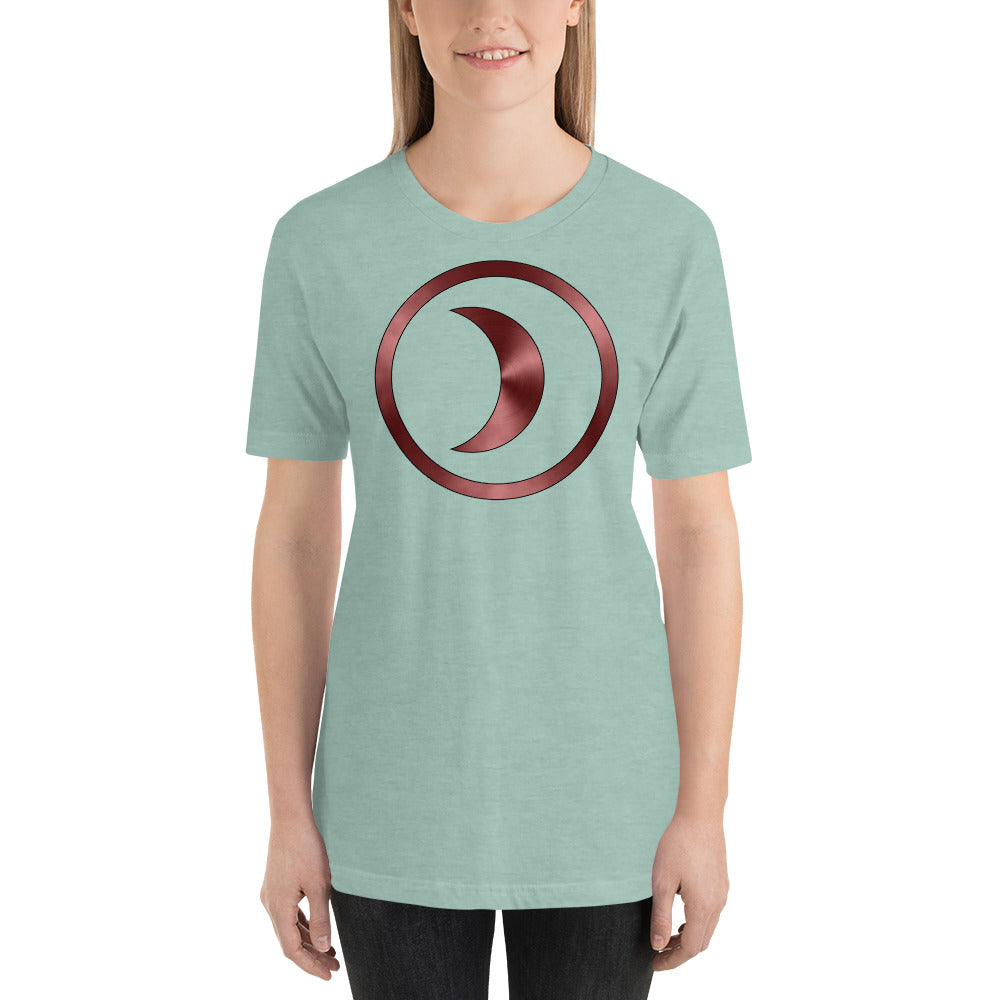 Metallic Zodiac Circle - Crimson Moon - Short-sleeve unisex t-shirt