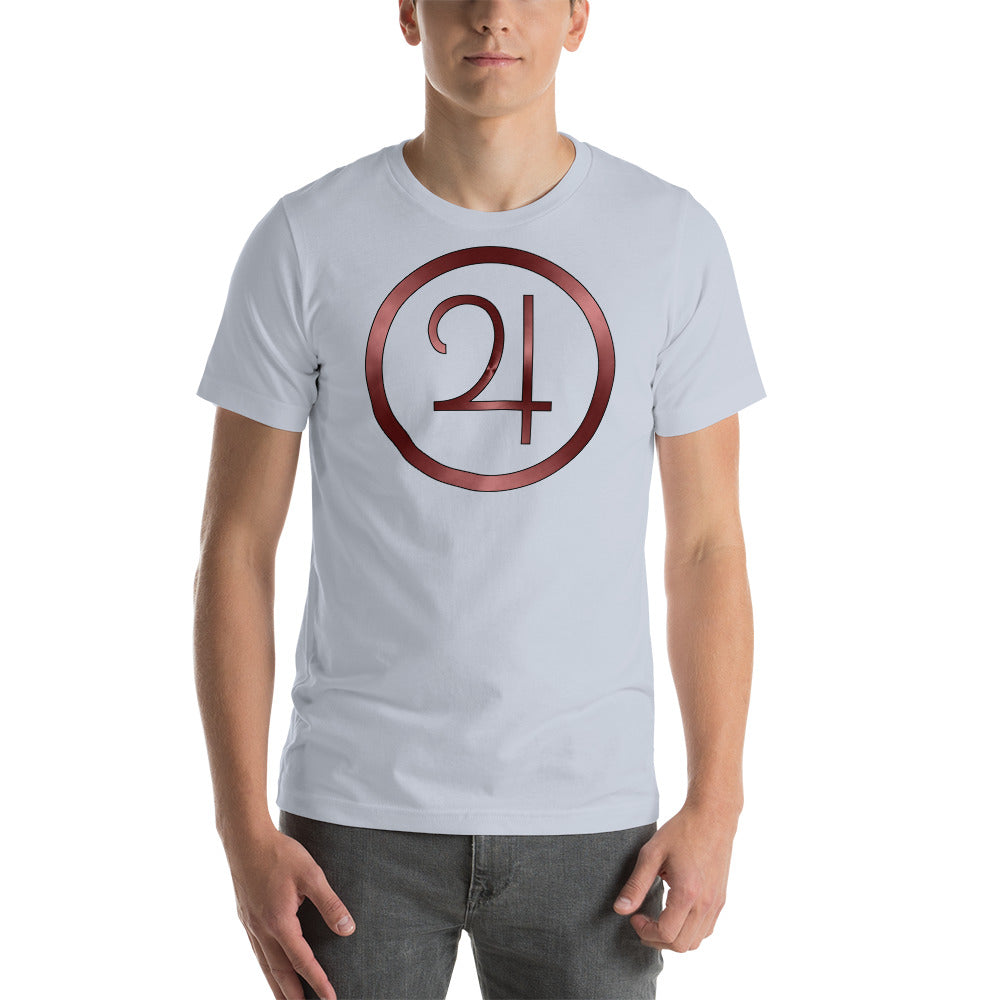 Metallic Zodiac Circle - Crimson Jupiter - Short-sleeve unisex t-shirt