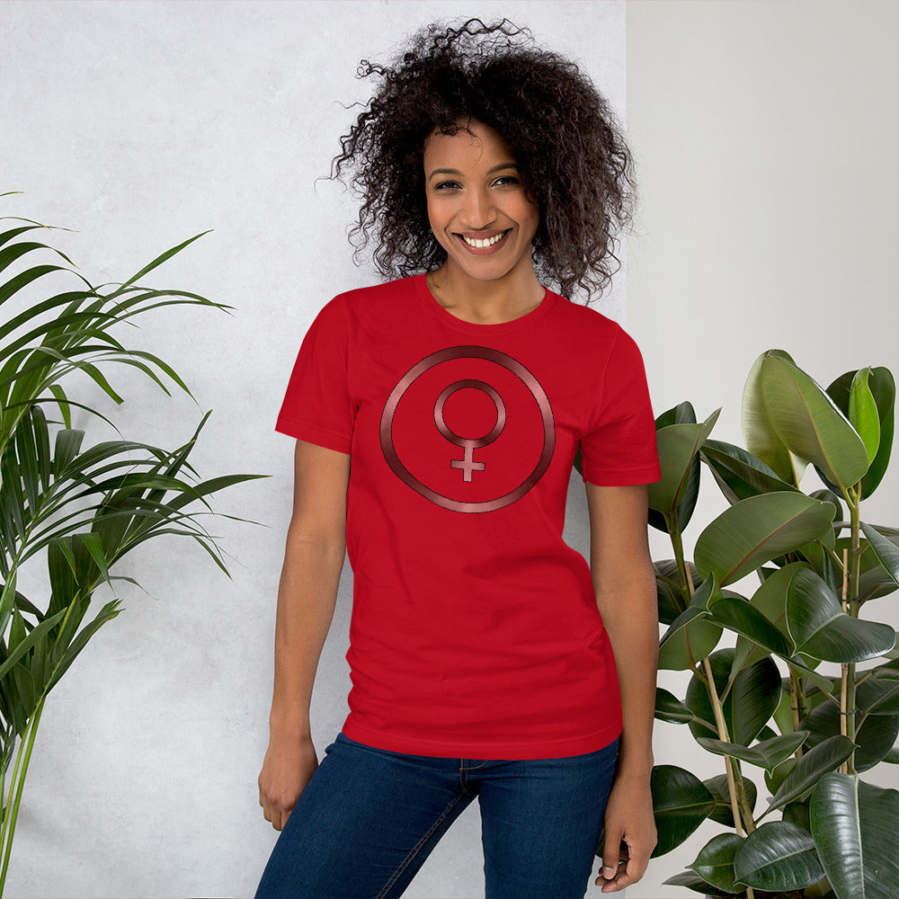 Metallic Zodiac Circle - Crimson Venus - Short-sleeve unisex t-shirt