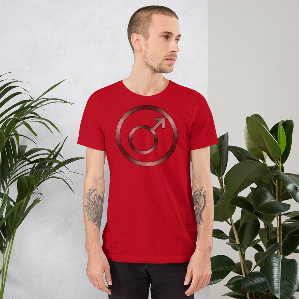 Metallic Zodiac Circle - Crimson Mars - Short-sleeve unisex t-shirt