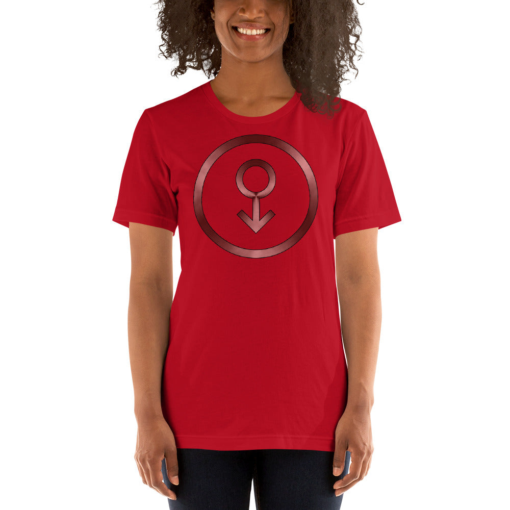 Metallic Zodiac Circle - Crimson Eris - Short-sleeve unisex t-shirt