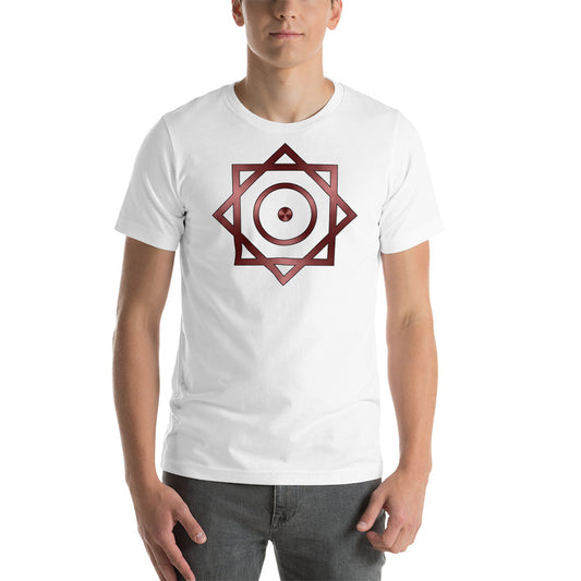 Metallic Zodiac Double-Box - Crimson Sun - Short-sleeve unisex t-shirt