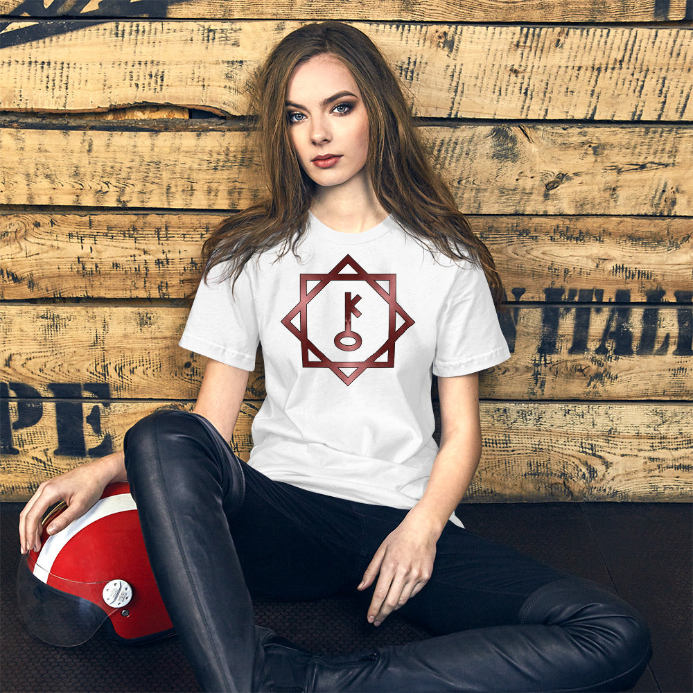 Metallic Zodiac Double-Box - Crimson Chiron - Short-sleeve unisex t-shirt